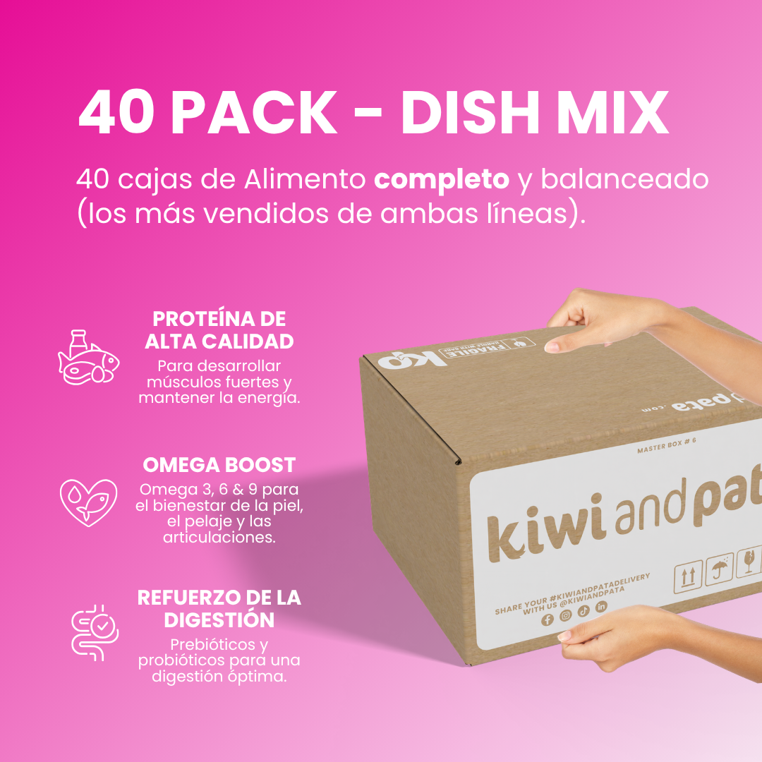 Pack X40 Variedad De Recetas Naturales Cocidas Para Perros | Dish Mix