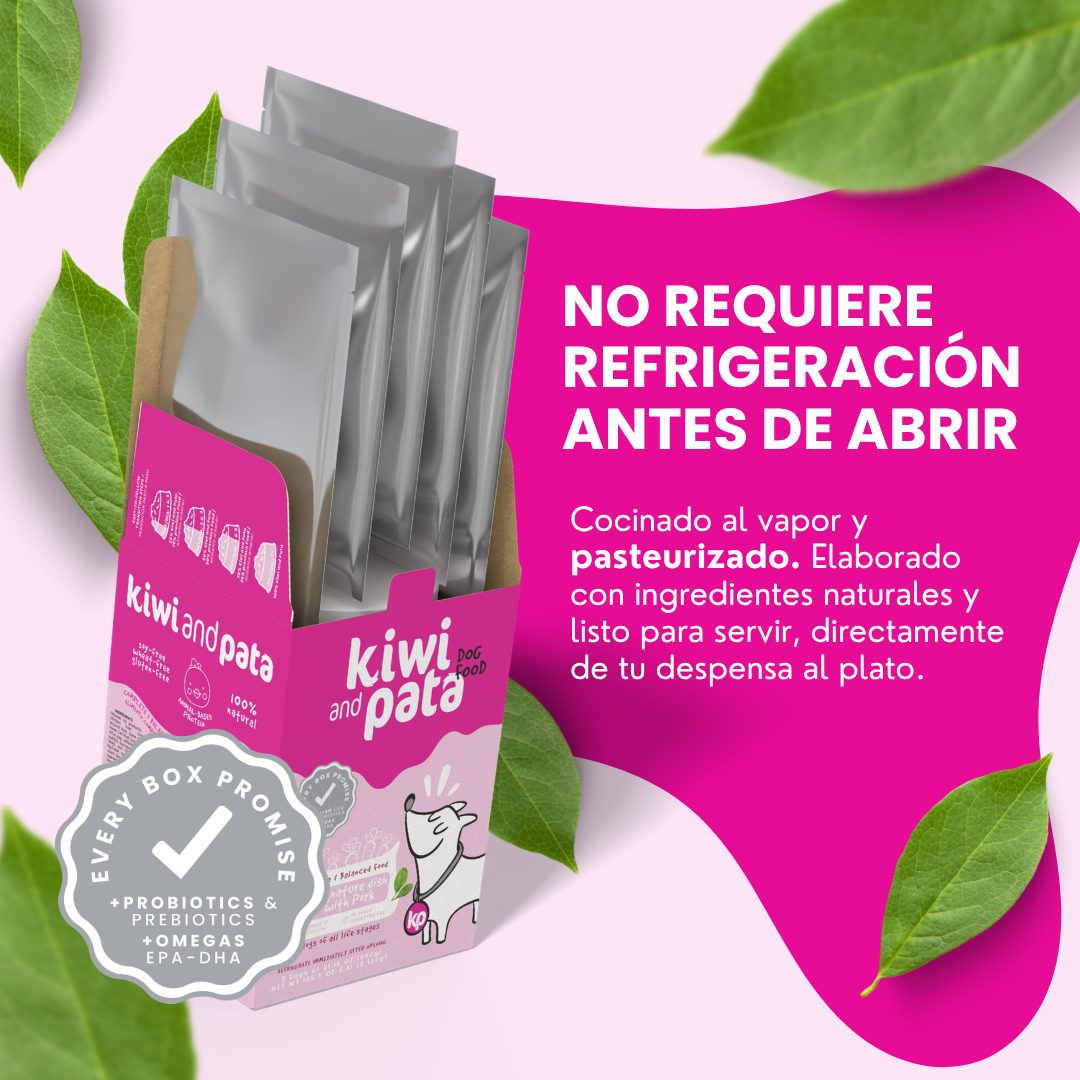Alimento Natural Cocido Súper Premium con Cerdo para Perros | Signature Dish with Pork