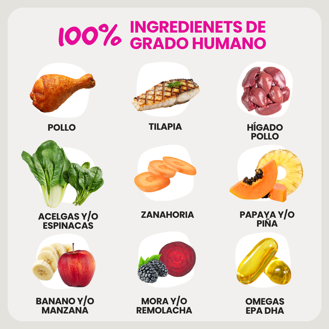 Alimento Natural Cocido Premium con Tilapia para Perros | Cooked Dog Food - Tasty Tilapia