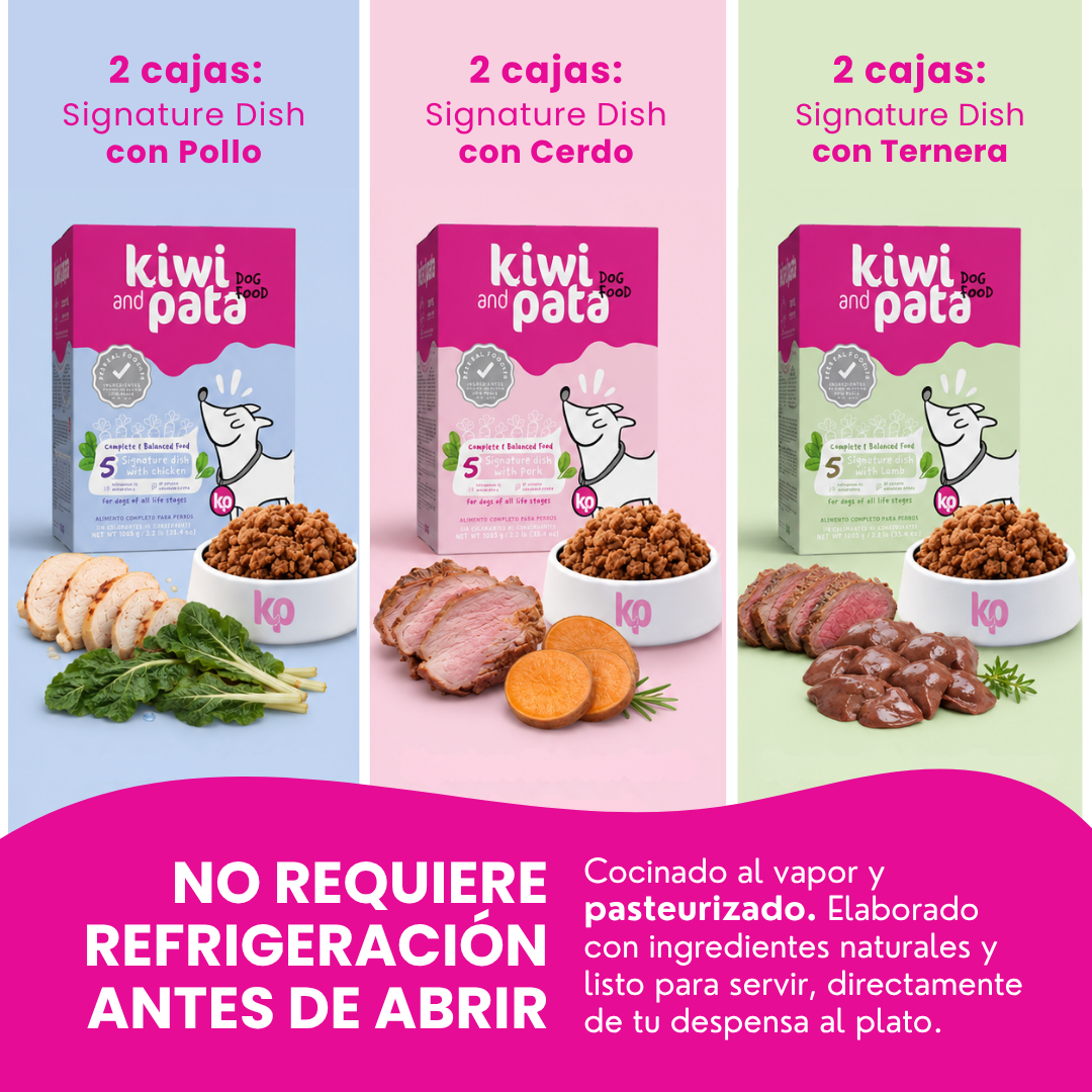 Pack X6 Surtido Súper Premium De Alimento Natural Cocido para Perros | Signature Dish