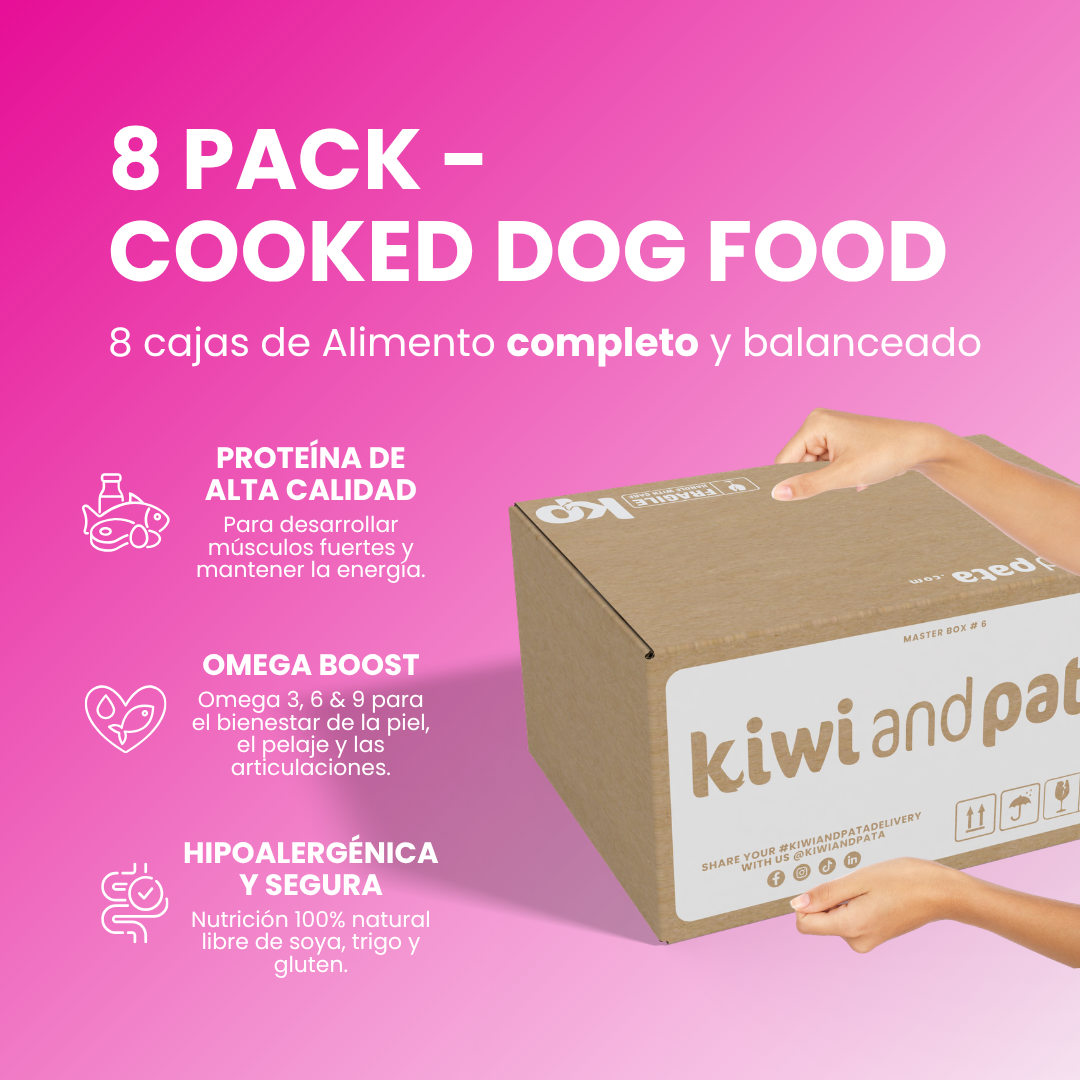 Pack X8 Surtido Premium De Alimento Natural Cocido Para Perros | Cooked Dog Food