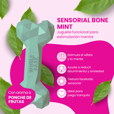Juguete Interactivo Mordedor para Perros - Mint Bone | Sensorial Bone