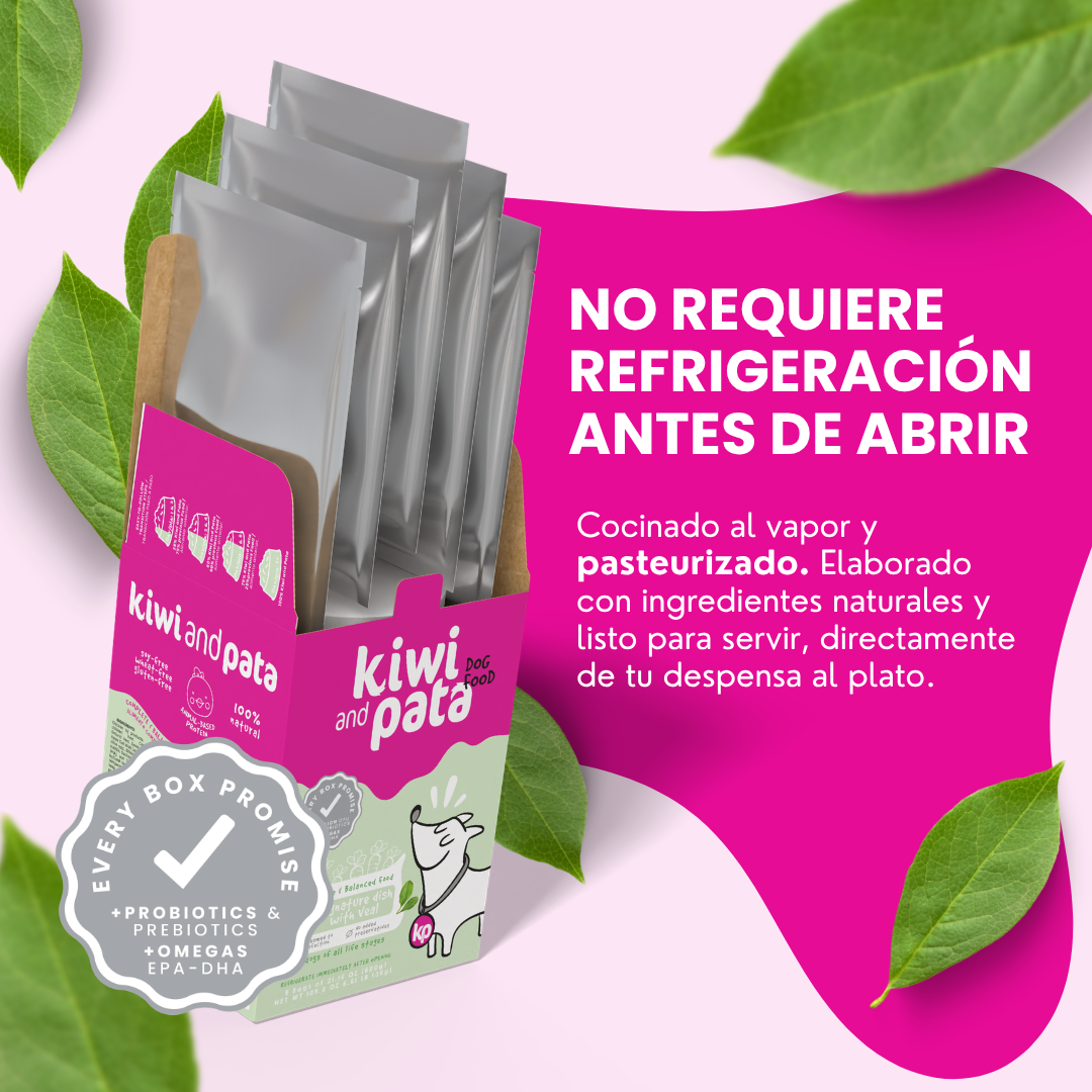 Alimento Natural Cocido Súper Premium con Ternera para Perros | Signature Dish with Veal