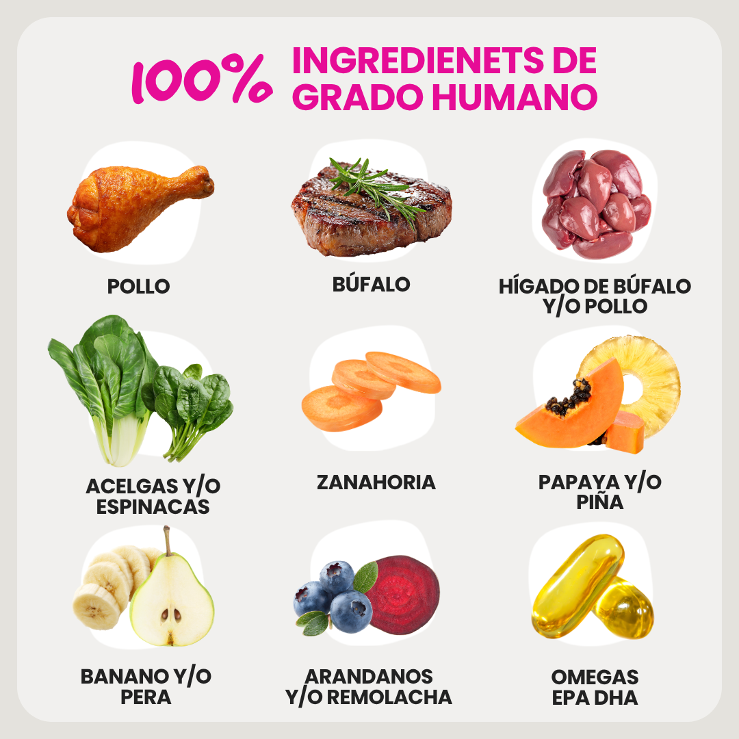 Alimento Natural Cocido Premium con Búfalo para Perros | Cooked Dog Food - Tasty Buffalo