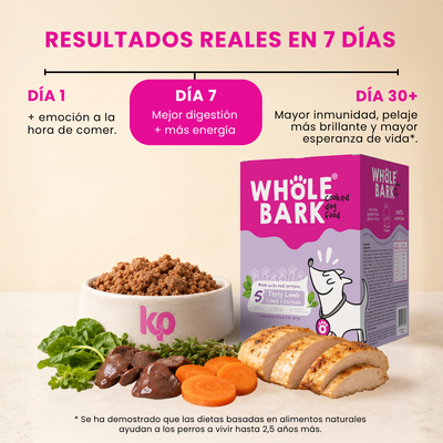 Alimento Natural Cocido Premium con Cordero para Perros | Cooked Dog Food - Tasty Lamb