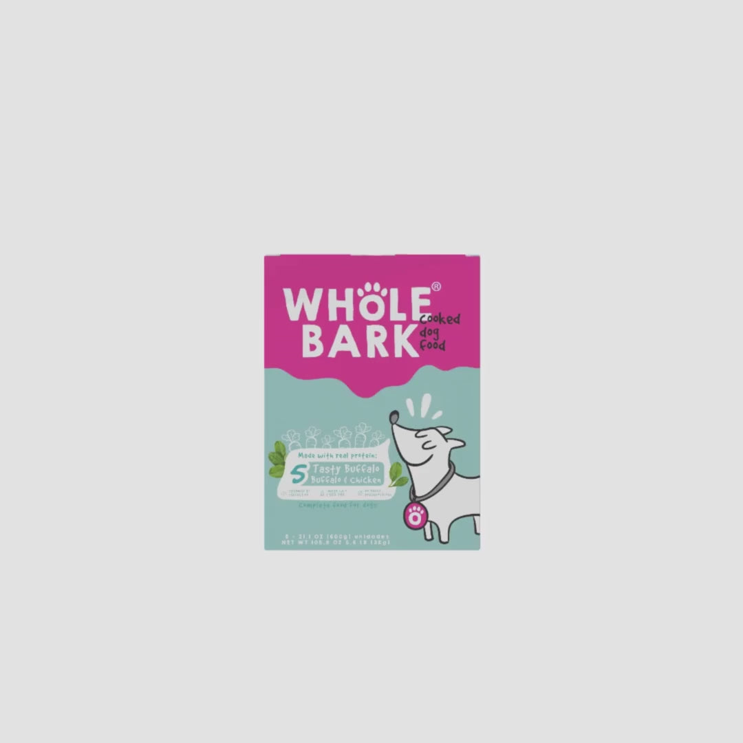 Alimento Natural Cocido Premium con Búfalo para Perros | Cooked Dog Food - Tasty Buffalo